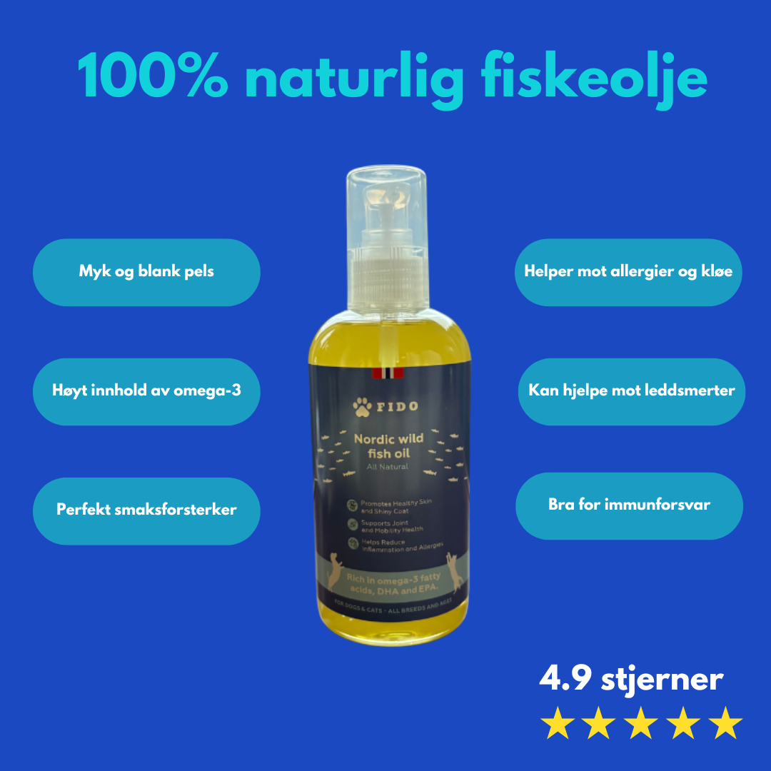 Nordic Wild Fish Oil - Omega-3 tilskudd for hunder og katter (300ml)