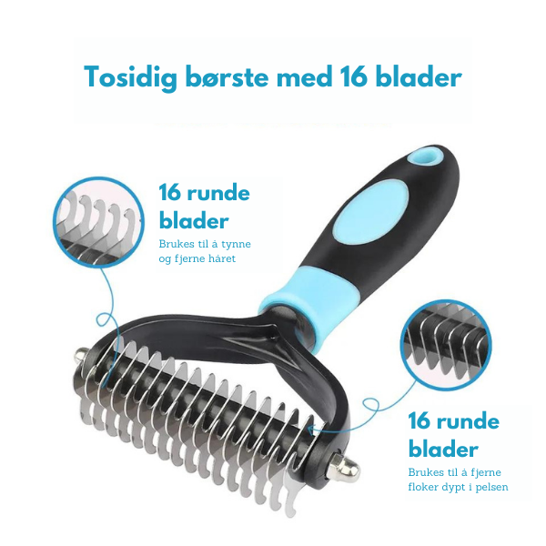 Fido pelsbørste for hunder og katter - fjern floker enkelt og smertefritt