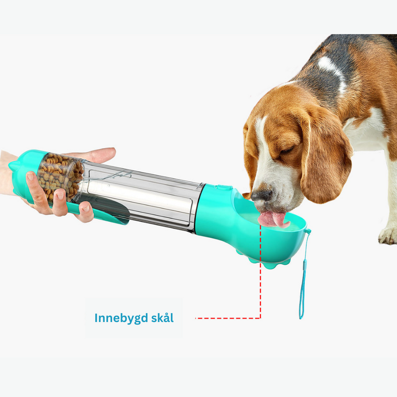 Multifunktionell vattenflaska för hundar
