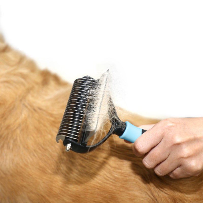 Multifunktionell pälsborste för hundar och katter - tar bort trassel enkelt och smärtfritt