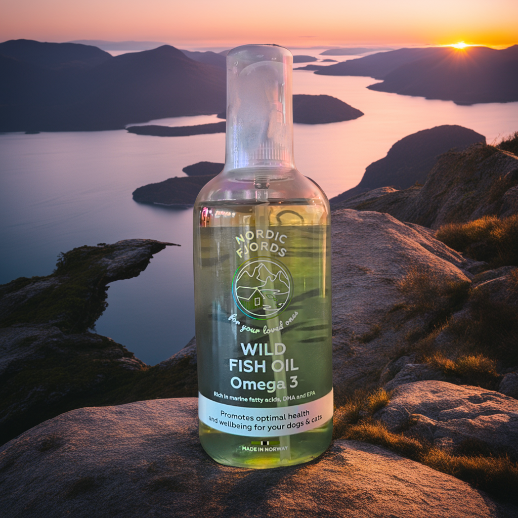 Nordic Fjords Wild Fish Oil - Omega-3-tillskott för hundar och katter (300ml)