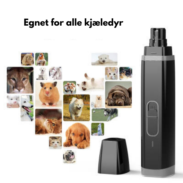 Fido Elektrisk Kloklipper med LED-lys - Enkel Kloklipp for Hund og Katt